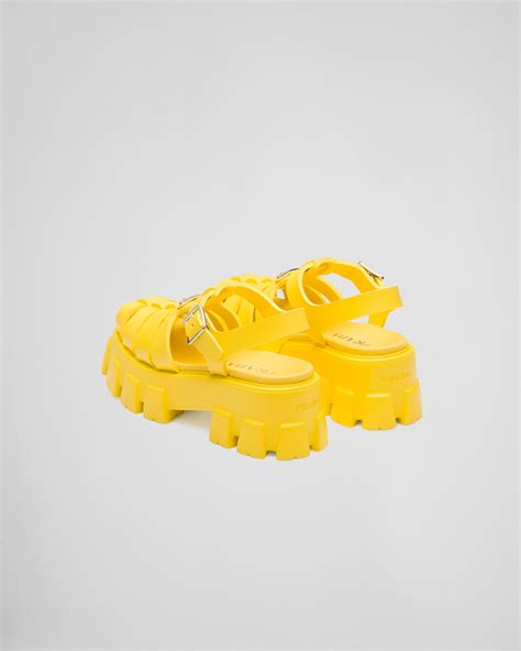 Sunny Yellow Foam Rubber Sandals Prada