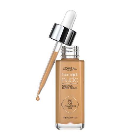 L Oréal Paris True Match Nude Tinted Serum 5 6 Medium Tan Make Up Superdrug