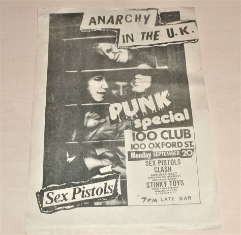 Popsike Sex Pistols Club Poster Flyer Letter Of Provance Punk Mclaren Auction