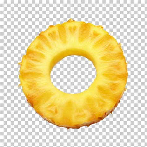 Une Tranche D Ananas Isol E Sur Un Fond Transparent Png Psd Psd Premium