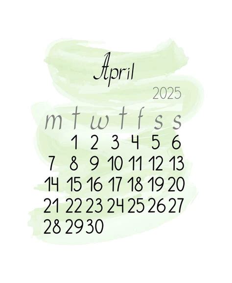 2025 April Calendar To Print Printable Bookmarks Anny Malina