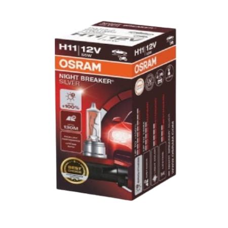 OSRAM Auto Bulb, H7, 12V, 55 W, конектор PGJ19-2, +100%, за фарове ...