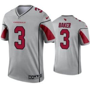 Cardinals Budda Baker Inverted Silver Jersey – US Sports Nation