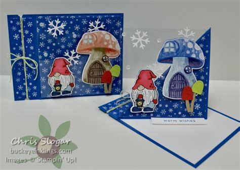 Kindest Gnome Easel Cards Fancy Fold Cards Fun Fold Cards Christmas