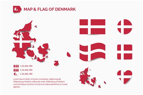 Map And Flag Of Denmark Vector Art At Vecteezy