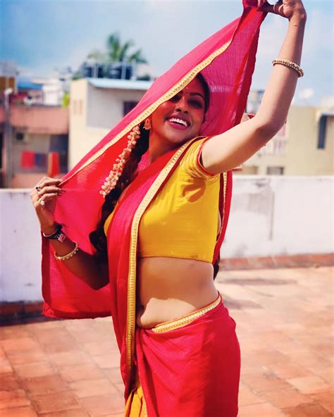 Sri Nikha Hot Stills In Half Saree South Indian Actress