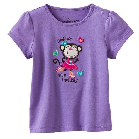 Jumping Beans Cotton Kids Baby Infants Girl Short Sleeve T Shirt Purple