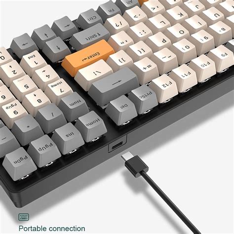 ZIYOU LANG K3 100 Keys Game Glowing Wired Mechanical Keyboard, 1.5m ...