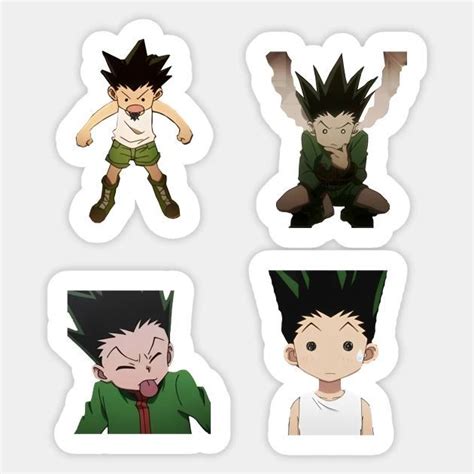 Gon Freecss Hunter X Hunter Anime Sticker Pack By Chrollo Luicfer Anime Stickers Hunter Anime