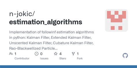 Github N Jokic Estimation Algorithms Implementation Of Followinf