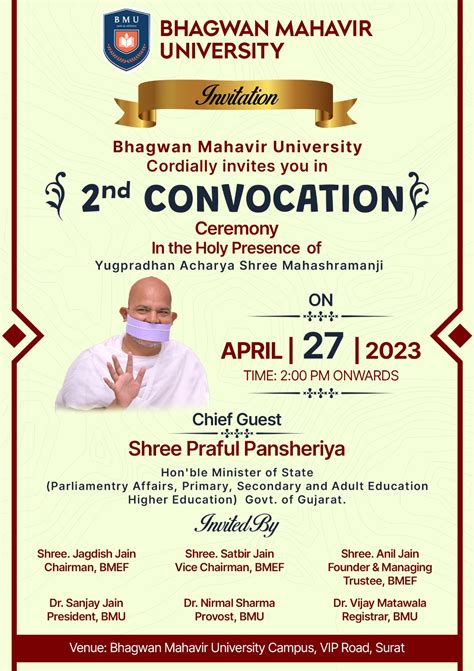 Convocation - BMU - Bhagwan Mahavir University