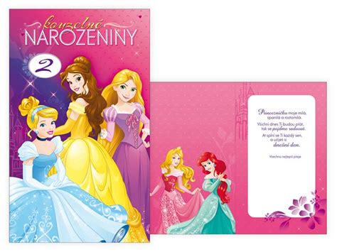 Přání k narozeninám otočné dětské M33 082 W Disney Princess MFP