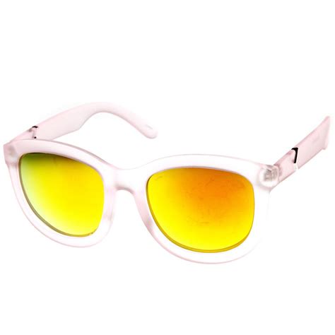 Crazy Frost Frame Mirrored Lens Oversize Sunglasses In 2022 Mirrored