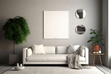 Blank Square Art Print Interior Mockup Graphic by KiwiCakeStudio ...