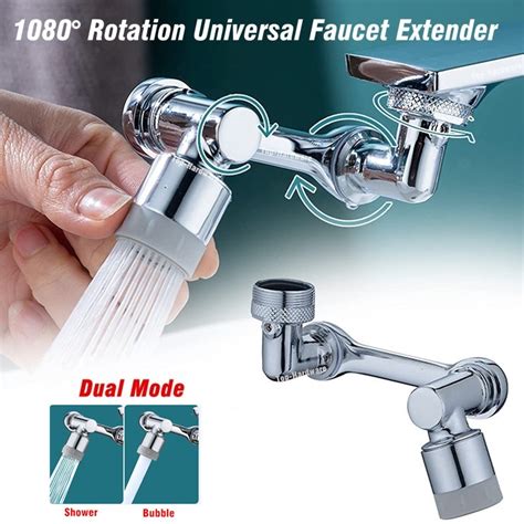 Novo Universal 1080 Aerador Extensor De Rotação Torneira Plástico