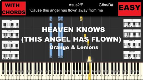 Heaven Knows This Angel Has Flown Orange And Lemons Easy Piano