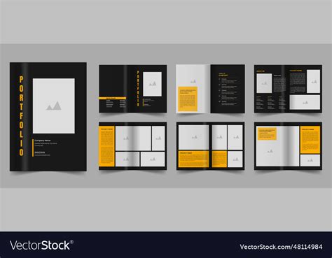 Portfolio layout graphic design portfolio Vector Image