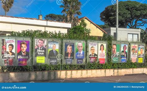 Cartazes Eleitorais De Políticos Franceses Imagem Editorial Imagem de