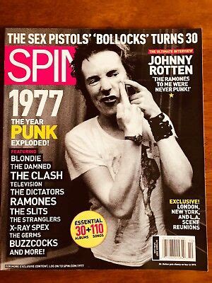 SPIN MAG OCT 07 Sex Pistols Never Mind The Bollocks Clash Ramones