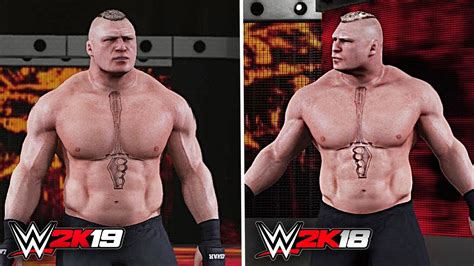 WWE 2K19 Vs WWE 2K18 Brock Lesnar Entrance Comparison YouTube