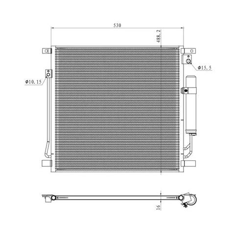 Condensatore Condizionatore Alluminio Completo Per Fiat Fullback Pick