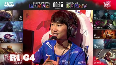 LNG Vs BLG Game 4 Round 1 Playoffs LPL Summer 2022 LNG Gaming Vs