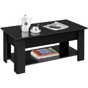 Rustic Lift Top Coffee Table W Hidden Compartment Open Shelf NZ 129