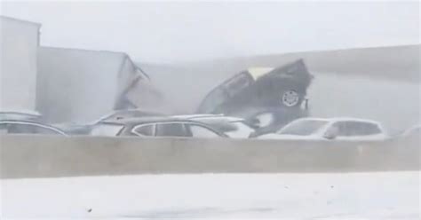 Winter Storm Whiteout Conditions In Ohio Cause Nearly 50 Car Pileup