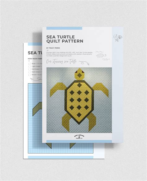 Sea Turtle Quilt - Underwater theme quilt pattern — Rope and Anchor ...