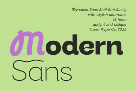 Modern Sans Font By Pasha Larin · Creative Fabrica