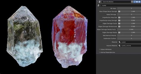 Procedural Crystal Blender Geometry Nodes File Project Dart