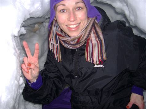 In side an igloo. Happy, to go out and get the shot's needed. ~Hugs