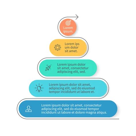 Pyramid For Infographics Vector Chart Diagram With Steps Options