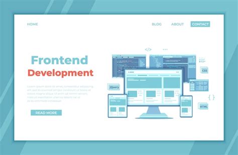 Desenvolvimento Frontend Criando Um Modelo De Layout De Site Interface