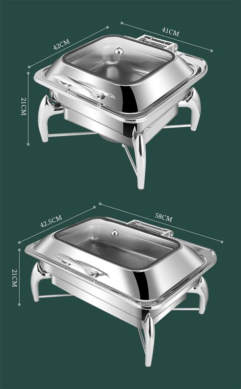 Commercial Catering Kitchenware Set Alcohol Stove Hot Pot Chafer Dishes Food Buffet Display