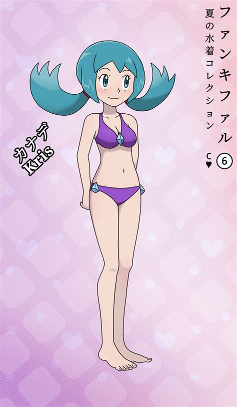 Comm Pokemon Trainer Kris Trio Swimsuit By Fankifalu On Deviantart