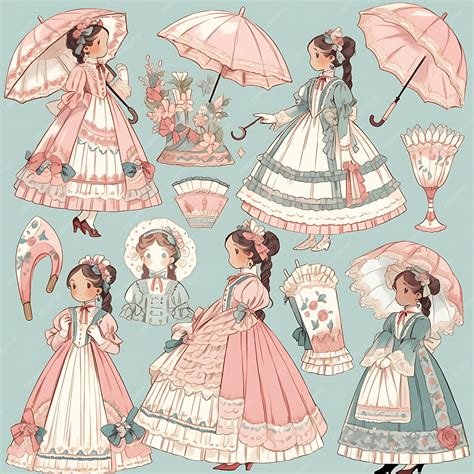 Premium AI Image | Anime Character Design Female Regency Era Wedding