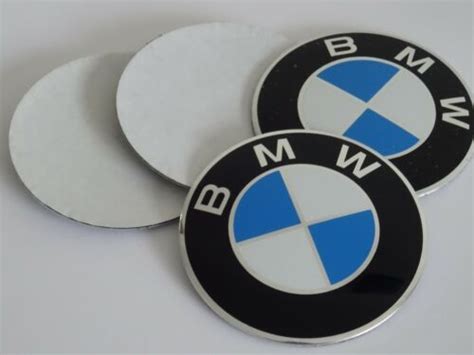 Bmw Self Adhesive Wheel Center Cap Hub Aluminium Badge Mm Stickers X