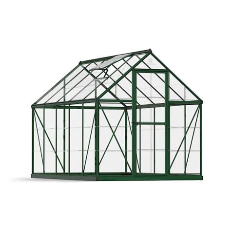 CANOPIA By PALRAM Harmony 6 Ft X 10 Ft Green Clear DIY Greenhouse Kit