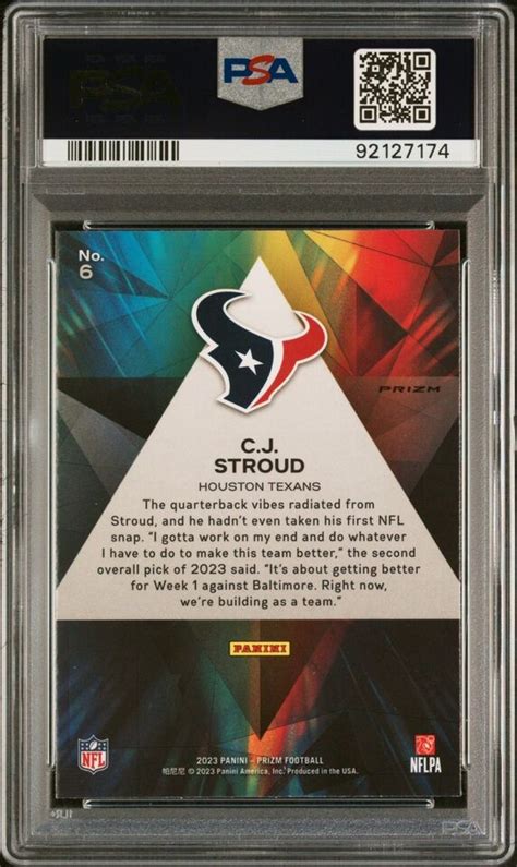 Prizm C J Stroud Prizmatic Texans No Huddle Disco Psa Gem