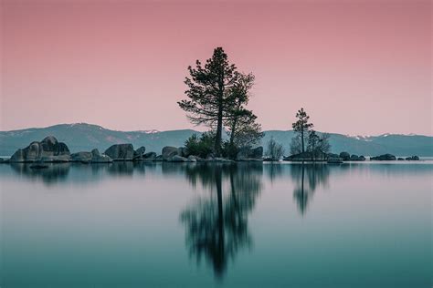 Sunrise of Island at Lake Tahoe Photograph by Jacob Oppio - Fine Art America