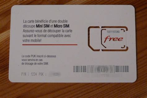 Free Mobile : Carte SIM reçue