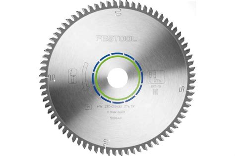 Saw Blade 230x2 5x30 TF76 5 Aluminium Plastics HW Festool