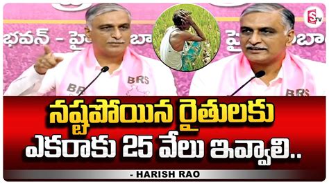 Harish Rao Press Meet At Telangana