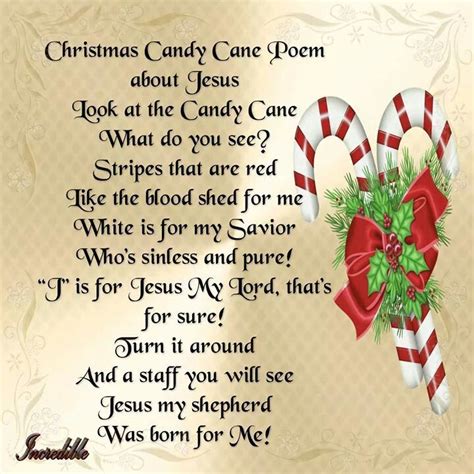 Christmas Candy Cane Poem