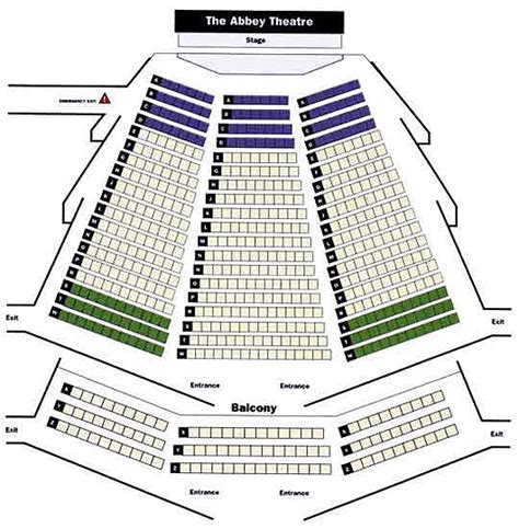 Abbey Theatre, Dublin | Seating Plan, view the seating chart for the ...