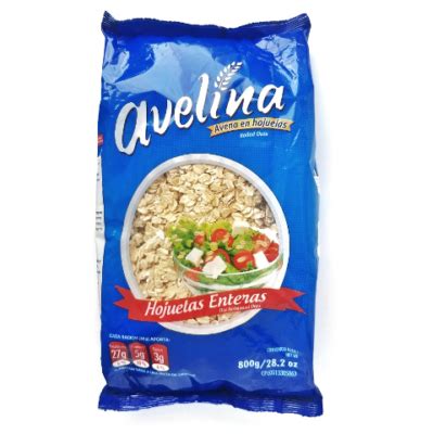 AVENA EN HOJUELAS ENTERAS 800GR AVELINA Mi Bodega Express