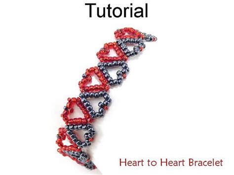 Beaded Heart Bracelet Pattern Beading Hearts Beadweaving Tutorial Simple Bead Patterns Beaded