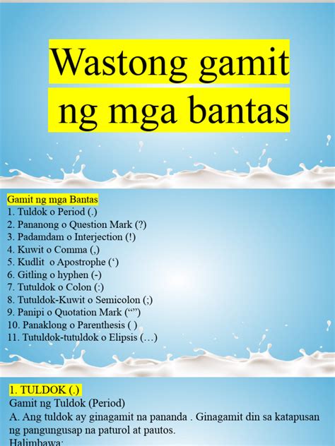 Wastong Gamit Ng Mga Bantas Pdf