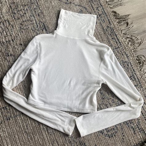2 Naked Wardrobe Cropped Turtle Neck Long Sleeve Depop